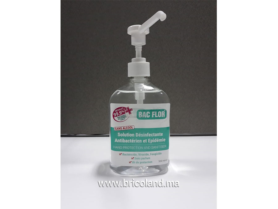 Désinfectant pour les mains antibactérien liquide 500ml - BAC FLOR-11105