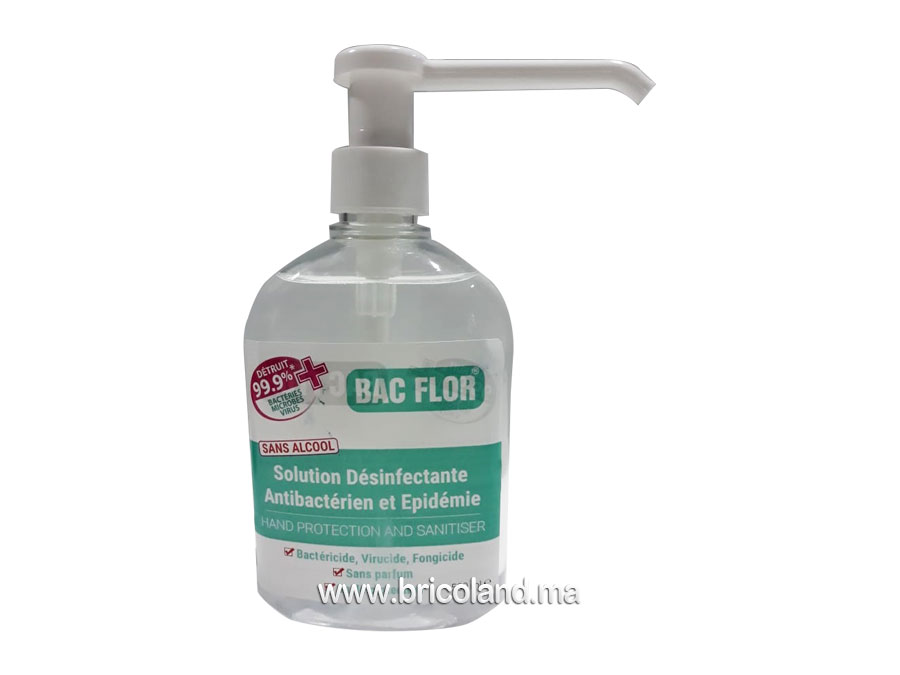 Désinfectant pour les mains antibactérien liquide 500ml - BAC FLOR-0