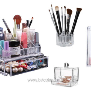 Pack 4 organisateurs de maquillage transparent-0