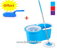 Balai vadrouille avec seau essoreur + Brosse à miettes offerte-thumbnail