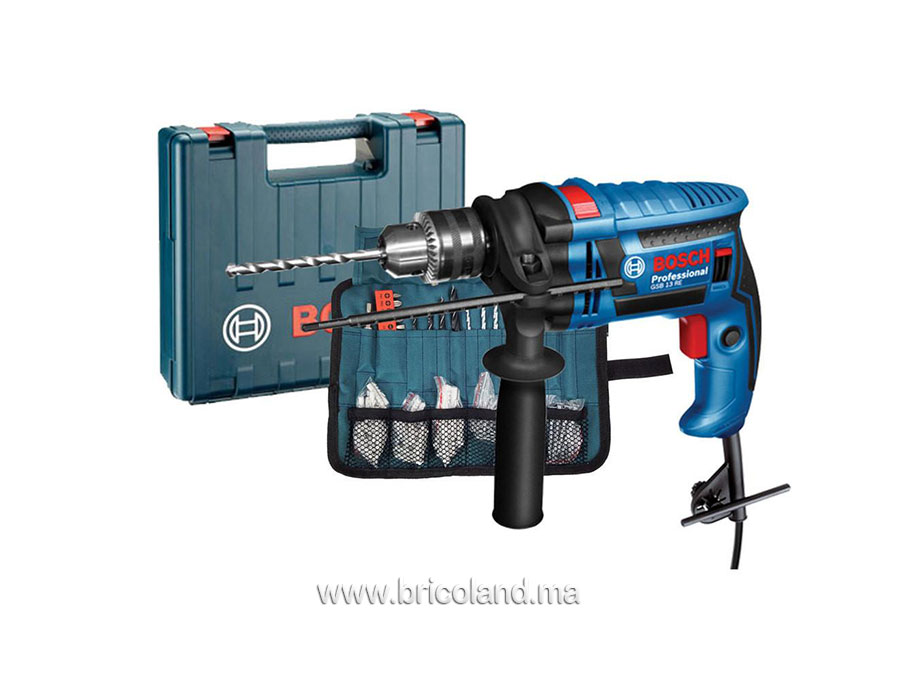 Perceuse à percussion GSB 13 RE Professional + 100 accs - Bosch-11188