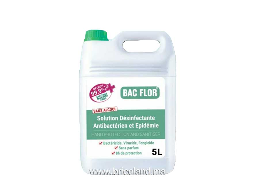 Désinfectant pour les mains antibactérien liquide 5l - BAC FLOR-0
