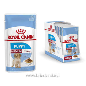 Medium Puppy en sauce 10 x 140g pour chiots - Royal canin-0
