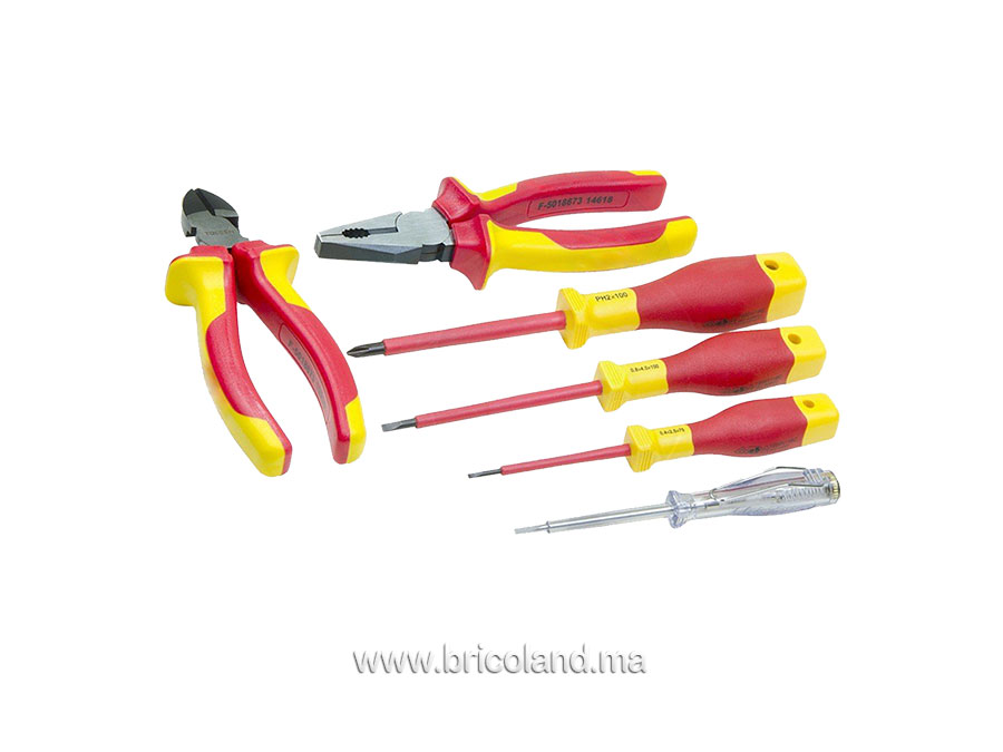 Trousse à outils 1000V 6 pièces - Tolsen-11310