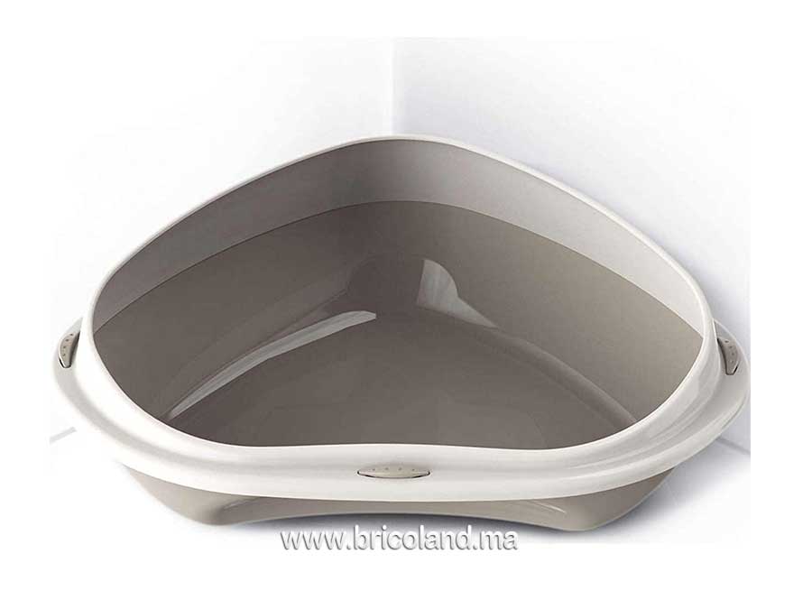 Bac à litière d'angle pour chat -0