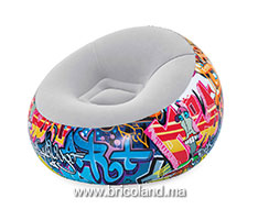 Coussin gonflable Graffiti INFLATE-A-CHAIR 112 x 112 x 66cm - Bestway-thumbnail