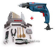 Pack Perceuse à percussion 550 W + 73 pièces - Bosch-thumbnail
