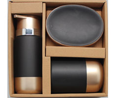 Accessoires salle de bain 3 pièces bi-matériaux noir-thumbnail
