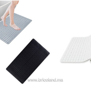 Tapis salle de bain antidérapant motif carreaux 67x39-0