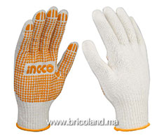 Gant tricotés avec pointes en pvc HGVK05 - INGCO-thumbnail