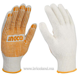 Gant tricotés avec pointes en pvc HGVK05 - INGCO-0