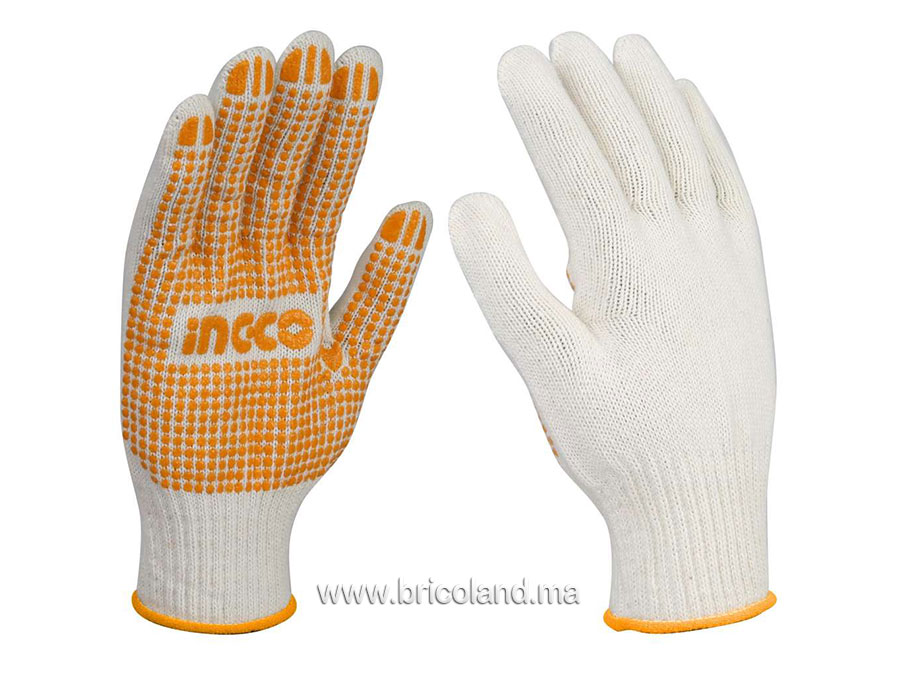 Gant tricotés avec pointes en pvc HGVK05 - INGCO-0
