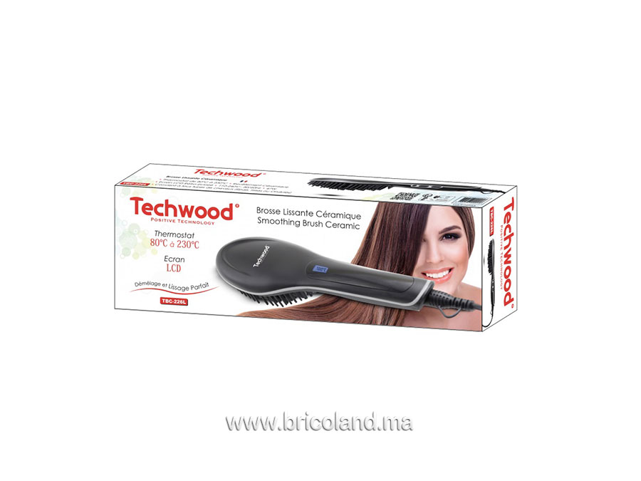 Brosse lissante céramique TBC-226L - Techwood-11691