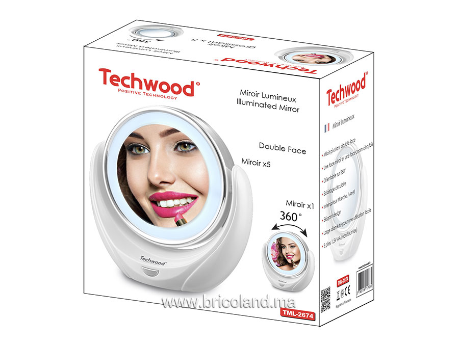 Miroir lumineux TML-2674 - Techwood-11717