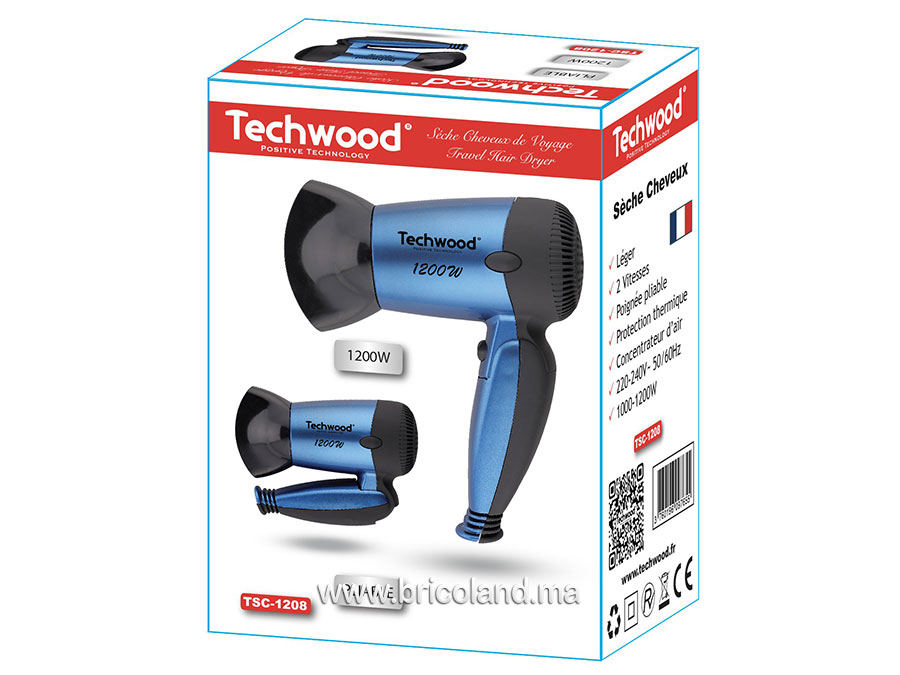 Sèche cheveux de voyage TSC-1208 - Techwood-11704