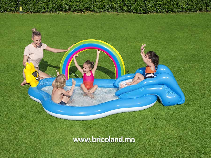 Aire de jeux avec pataugeoire Rainbow 'n Shine 257 x 145 x 91 cm-12008