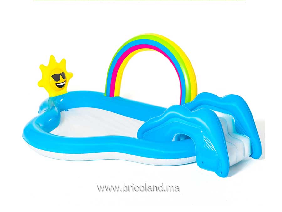 Aire de jeux avec pataugeoire Rainbow 'n Shine 257 x 145 x 91 cm-0