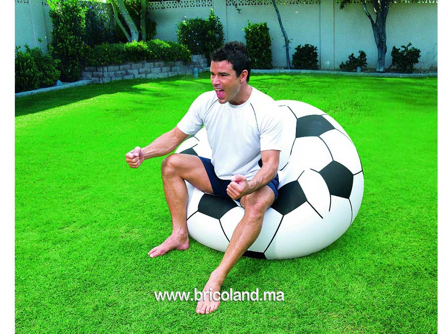 Coussin gonflable ballon de football Up In & Over 114 x 112 x 66 cm - Bestway-12015
