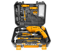 Coffret 115 outils accessoires et perceuse 650W - INGCO-thumbnail