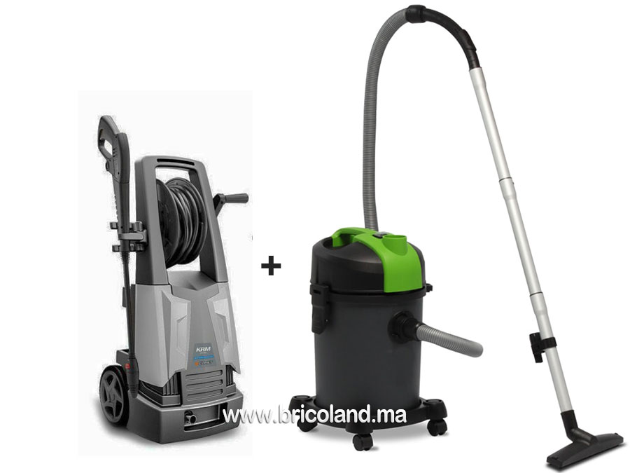 Pack Nettoyeur haute pression 125 bar + Aspirateur eau et poussière 1400 w COMET-0