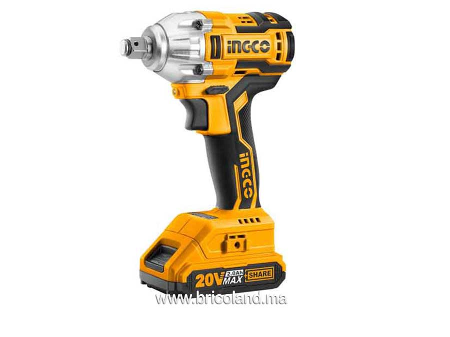 Pack Perceuse visseuse sans fil 20V + Clè à choc sans fil 20V - INGCO-12898