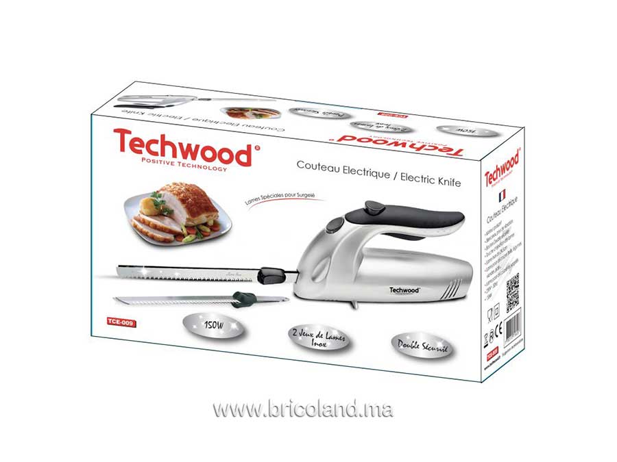 Couteau électrique 150 W TCE-009 Techwood-12966