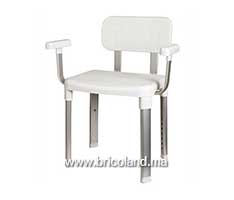 Chaise de salle de bain avec support pour dos et bras-thumbnail