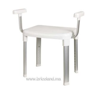 Chaise de salle de bain avec accoudoirs-0