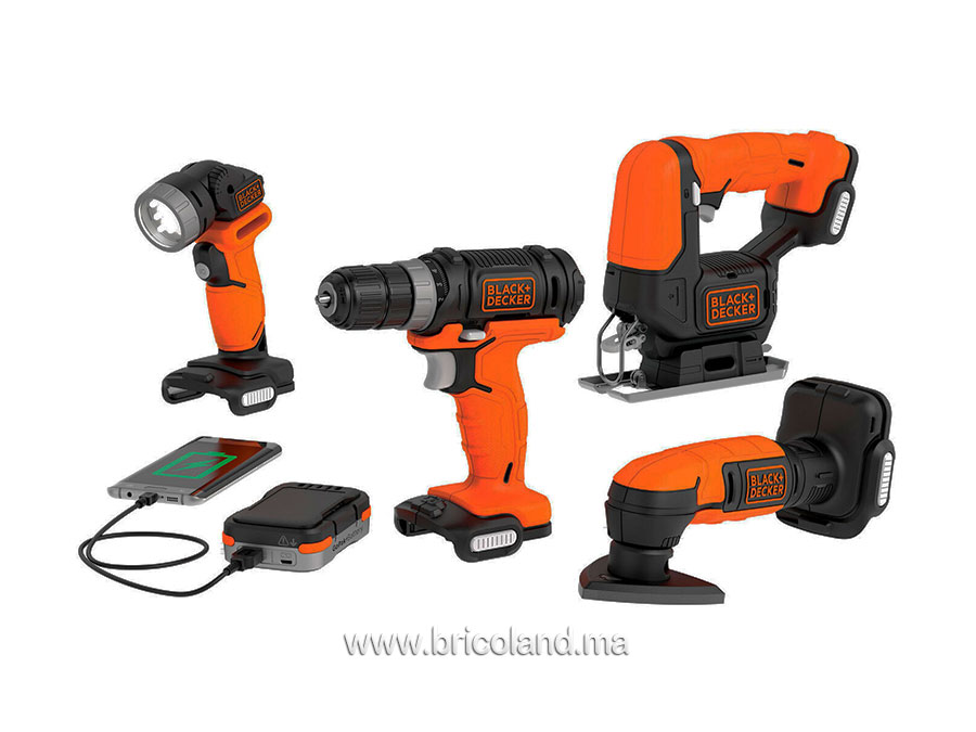 Kit 4 outils sans fil GoPak BDCK502C1 - Black+Decker-13224
