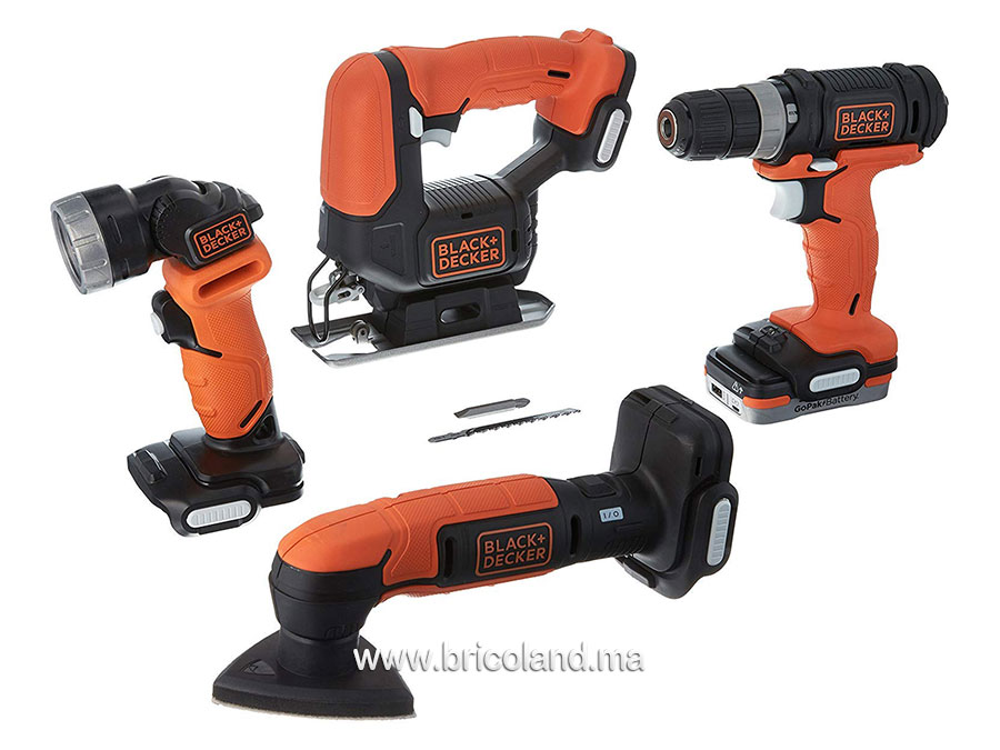 Kit 4 outils sans fil GoPak BDCK502C1 - Black+Decker-0