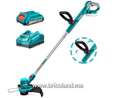 Coupe bordure sans fil 20V TGTLI2001 + Batterie 2,0 Ah + Chargeur - TOTAL-thumbnail