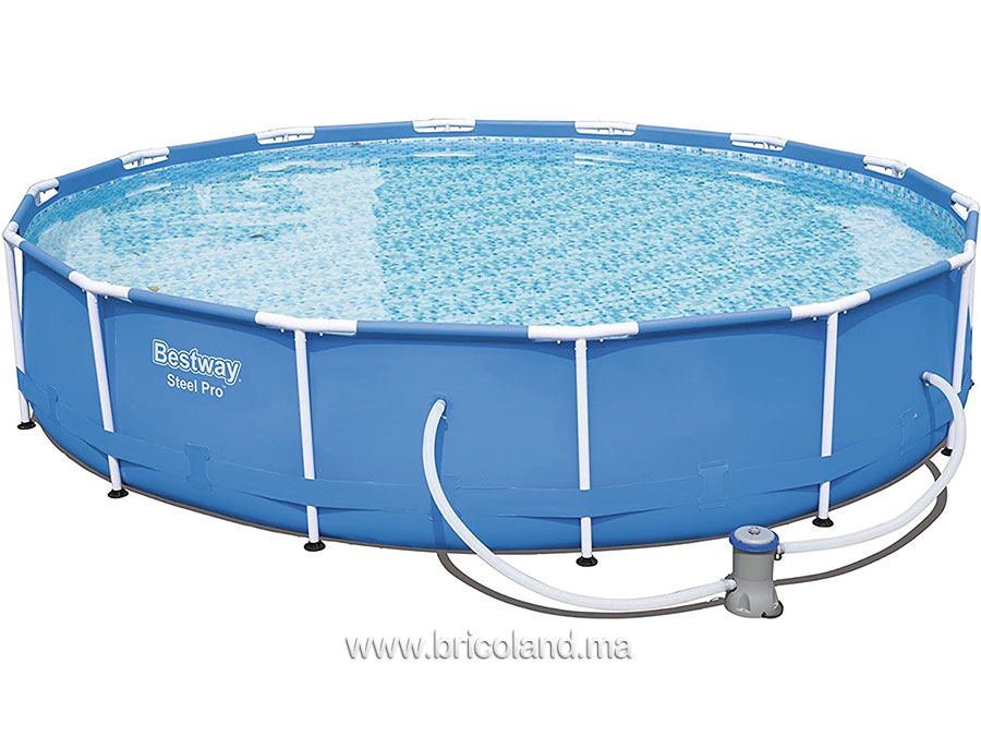 Piscine hors sol ronde Steel Pro 427 x 84 cm avec pompe de filtration - Bestway-0