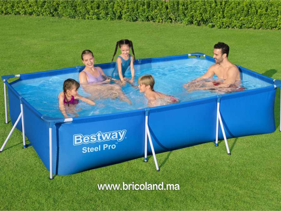 Piscine hors sol Steel Pro™ 300 x 201 x 66 cm avec pompe et cartouche de filtration-0