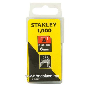 Agrafes 6Mm Type A - Boite De 1000Pcs STANLEY-0