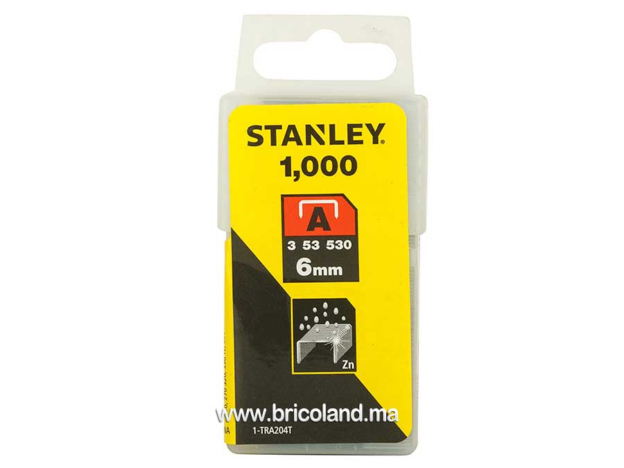 Agrafes 6Mm Type A - Boite De 1000Pcs STANLEY-0