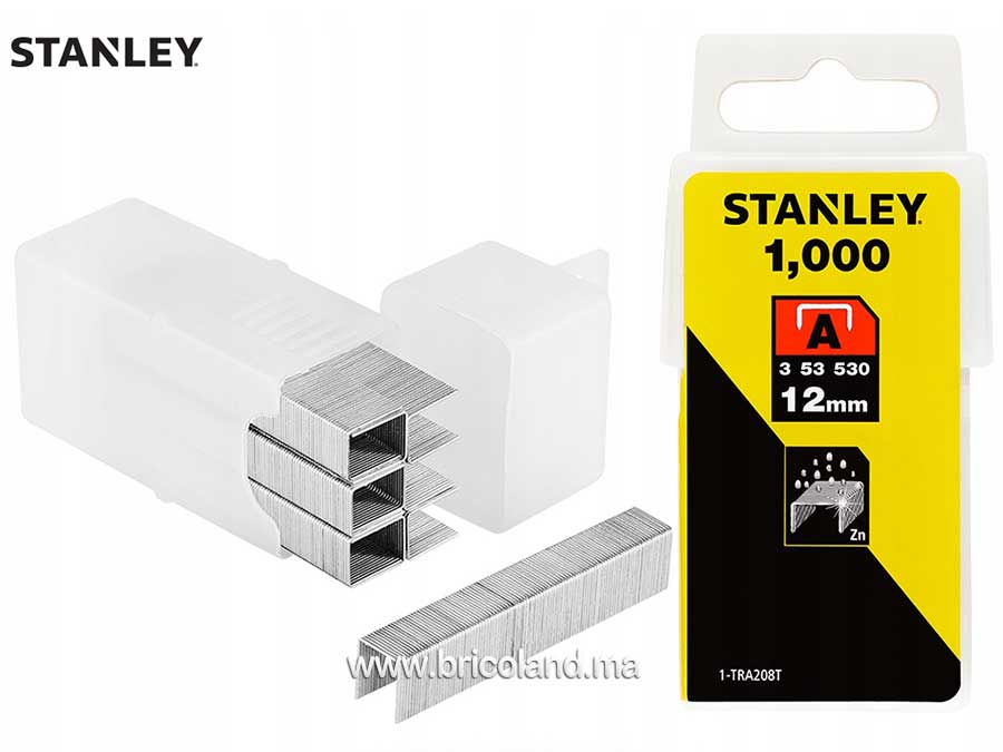 Agrafes 12 Mm Type A - Boite De 1000Pcs STANLEY-0
