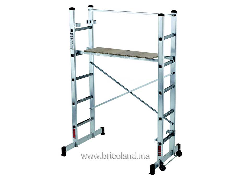 Echelle-échafaudage en Aluminium 2.5m HT 3.85m - Litan-0