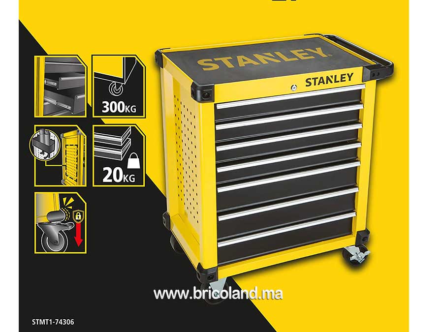 Servante d'atelier 7 TIROIRS Métallique VIDE - STANLEY-13914