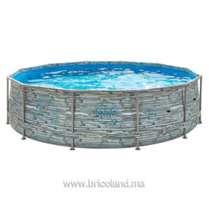 Piscine hors sol tubulaire Stone design 3.66 x 0.91m - Swing pools-0