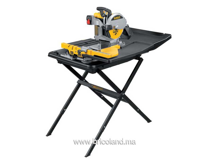 Scie à carrelage humide 10 pouces + support - DeWALT-0