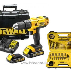 Perceuse à percussion 18 V 1.5Ah + 100 Accessoires - DeWALT-0