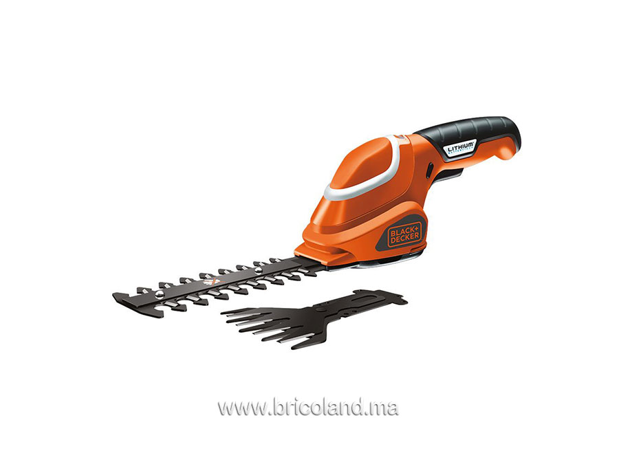 Sculpte-haie Cisaille à gazon 7V Lithium GSL700-QW - Black+Decker-0