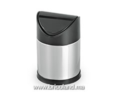 Poubelle à couvercle pivotant en inox 12L-thumbnail