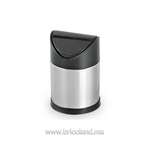 Poubelle à couvercle pivotant en inox 3L-0