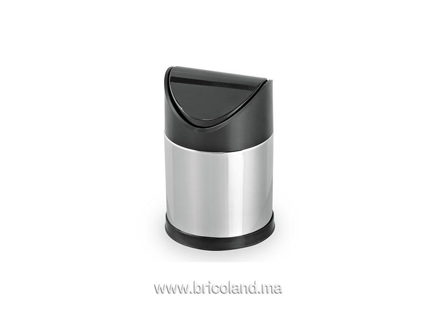 Poubelle à couvercle pivotant en inox 3L-0