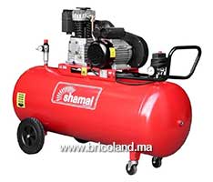 Compresseur d'air 3 HP. 200 litres Courroie Monophasé - SHAMAL-thumbnail