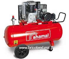 Compresseur d'air 3 HP. 300 litres Courroie Triphasé - SHAMAL-thumbnail