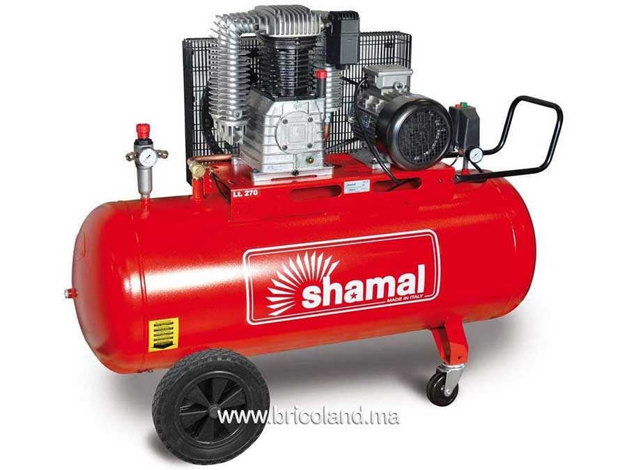 Compresseur d'air 3 HP. 300 litres Courroie Triphasé - SHAMAL-0