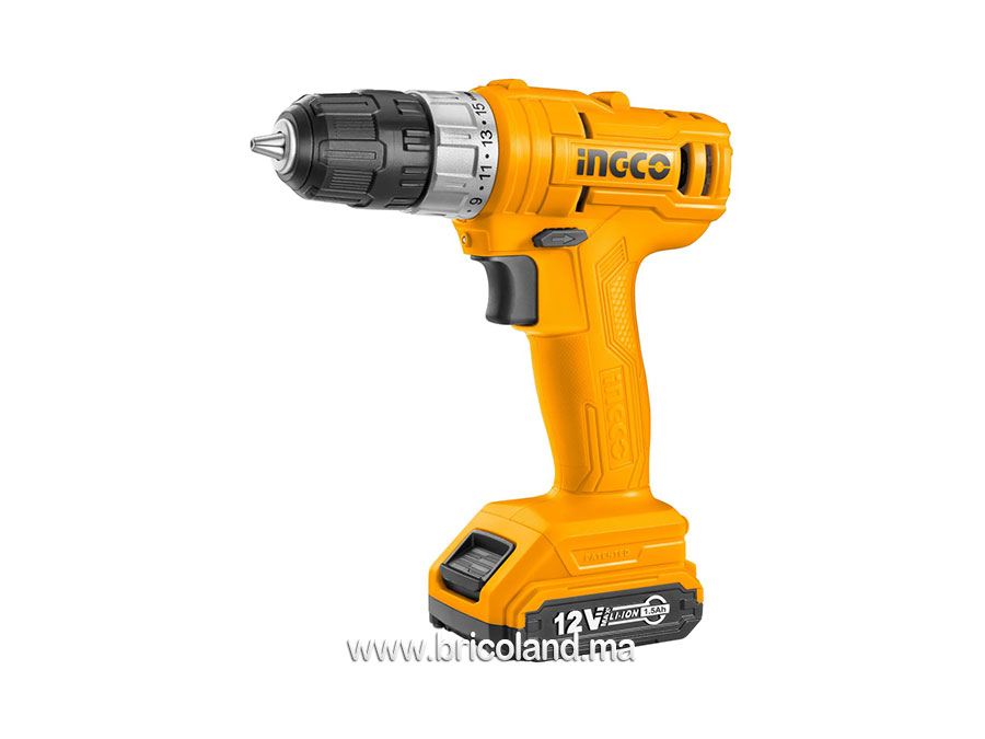 Coffret visseuse 12V + 126 outils et accessoires - INGCO-14655