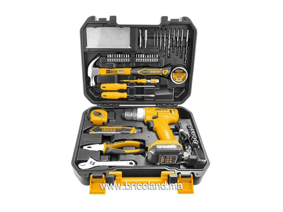 Coffret visseuse 12V + 126 outils et accessoires - INGCO-0